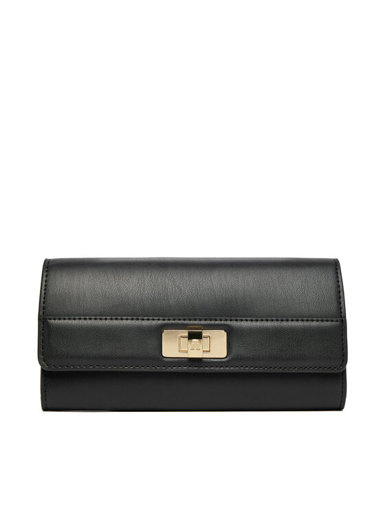 Tommy Hilfiger Portofel Th Modern Large Flap Wallet AW0AW18704 Negru
