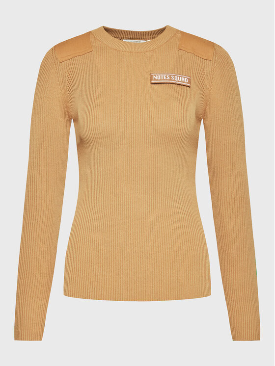 Notes Du Nord Notes Du Nord Džemper Elena 12791 Smeđa Slim Fit