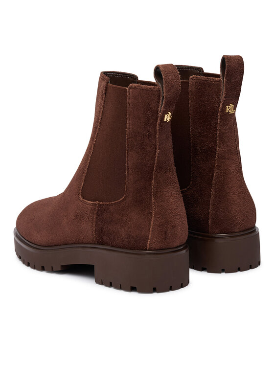 LAUREN RALPH LAUREN LAUREN RALPH LAUREN Челсі Allyson Suede Bootie 802974477004 Коричневий