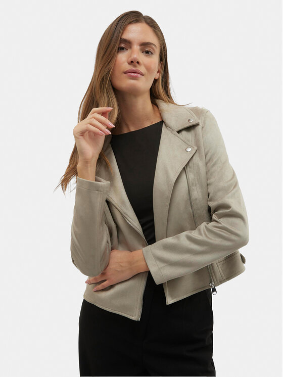 Vero Moda Vero Moda Kurtka z imitacji skóry Jose 10300938 Szary Regular Fit