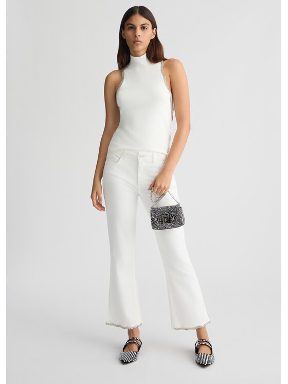 Liu Jo Liu Jo Pantaloni di tessuto UA5141T181610701 Bianco Slim Fit