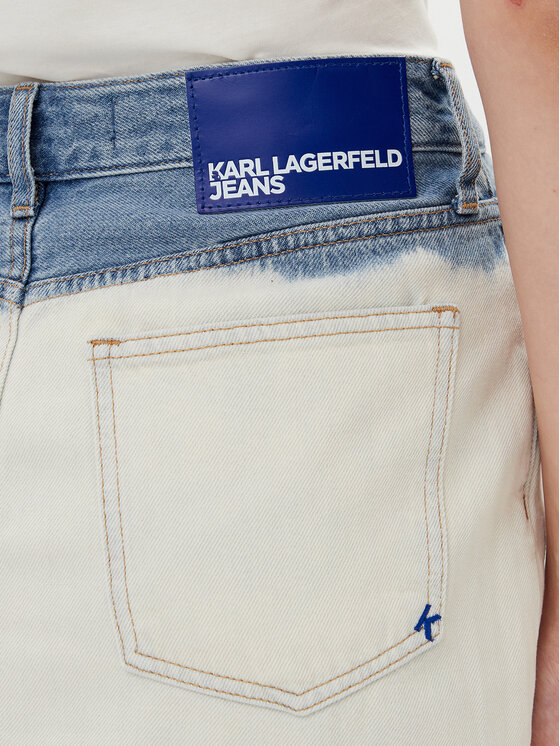 Karl Lagerfeld Jeans Karl Lagerfeld Jeans Džínsová sukňa A2W12014 Écru Regular Fit
