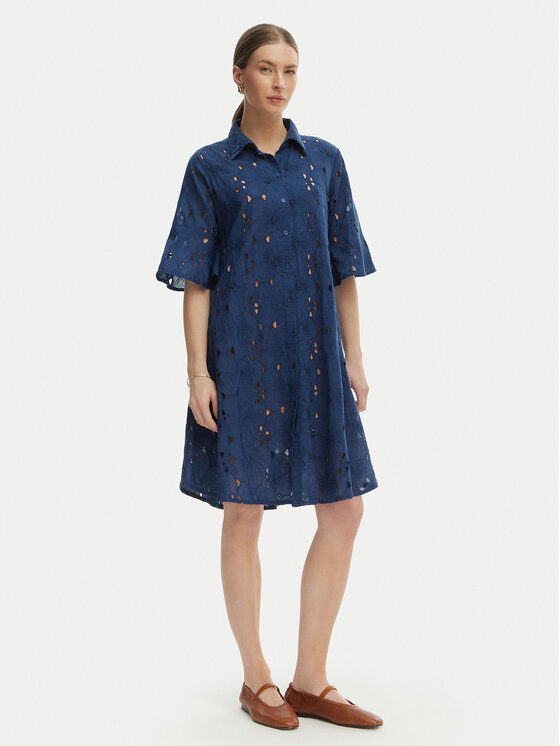 Iconique Iconique Sommerkleid Romina IC26-003 Blau Relaxed Fit