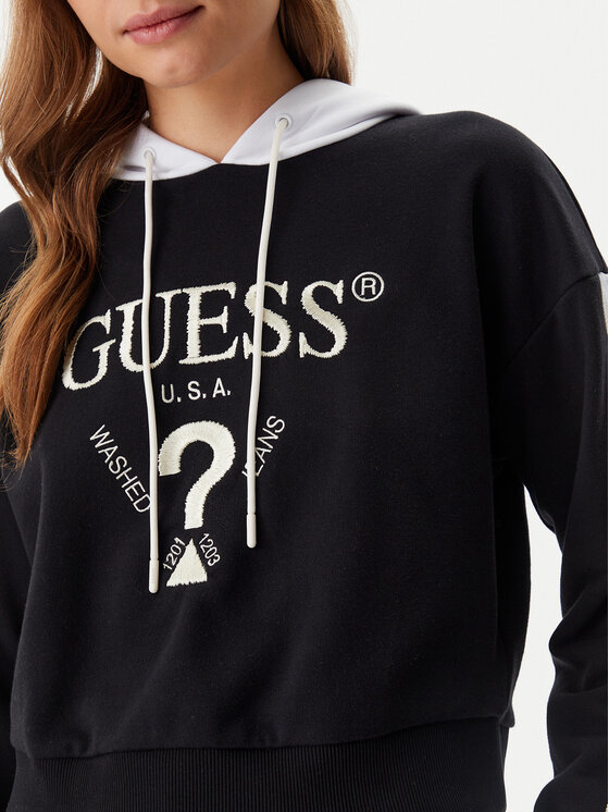 Guess Guess Μπλούζα V5GQ17 KCRT1 Μαύρο Regular Fit