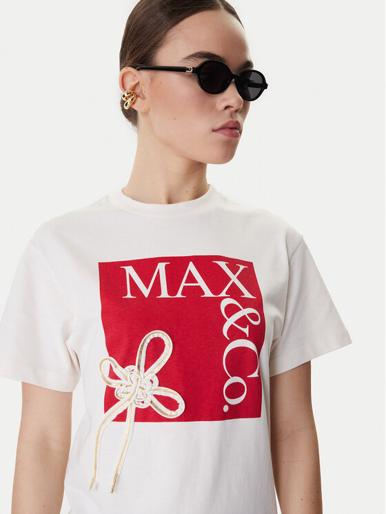MAX&Co. MAX&Co. Тишърт Mcivolare 2618971016200 Екрю Regular Fit