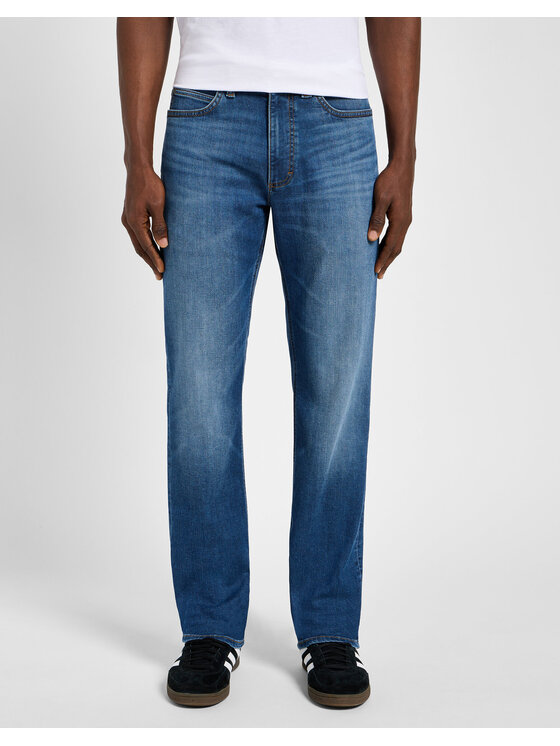 Lee Lee Jeansy X Straight Niebieski Regular Fit