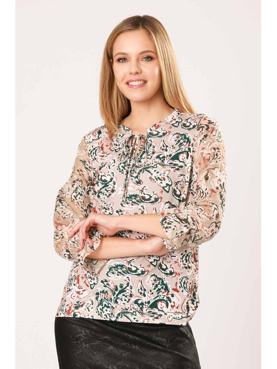 QUIOSQUE QUIOSQUE Halenka APOSTROPHE BLOUSE Béžová Regular Fit
