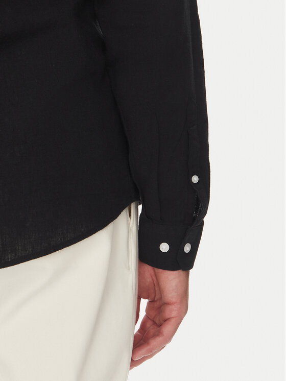 Lindbergh Lindbergh Košile 30-203344B Černá Relaxed Fit
