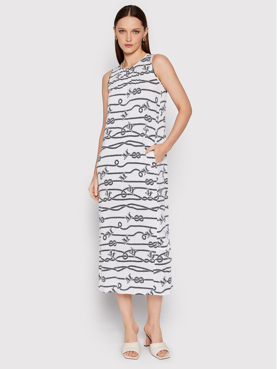 Max Mara Beachwear Poletna obleka Vadius 36210328 Bela Regular Fit