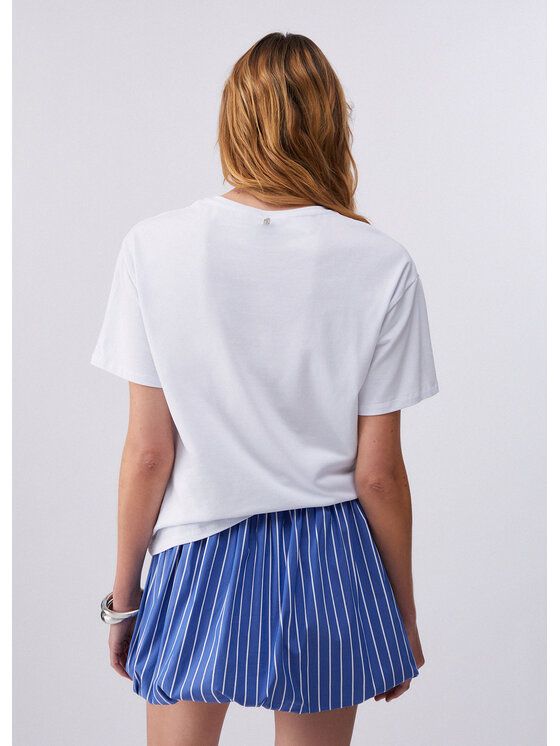 Liu Jo Liu Jo T-shirt UA6344J7821P9660 Bianco Regular Fit