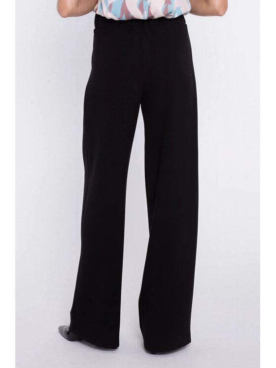 NIFE NIFE Kalhoty z materiálu SD139 Černá Modern Relaxed Fit