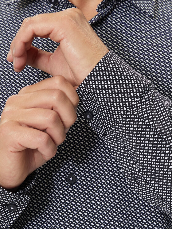 BOSS Boss Koszula Roan 50522091 Czarny Slim Fit