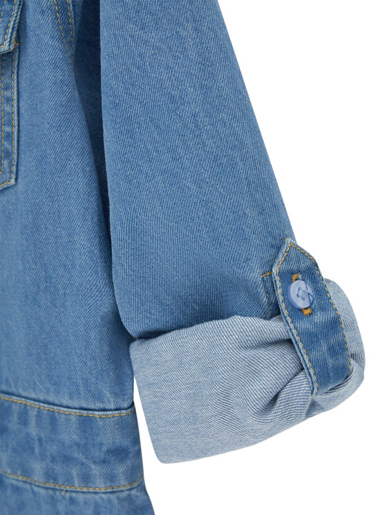 Guess Guess Jeans obleka J6RK32 D4EU0 Modra Regular Fit