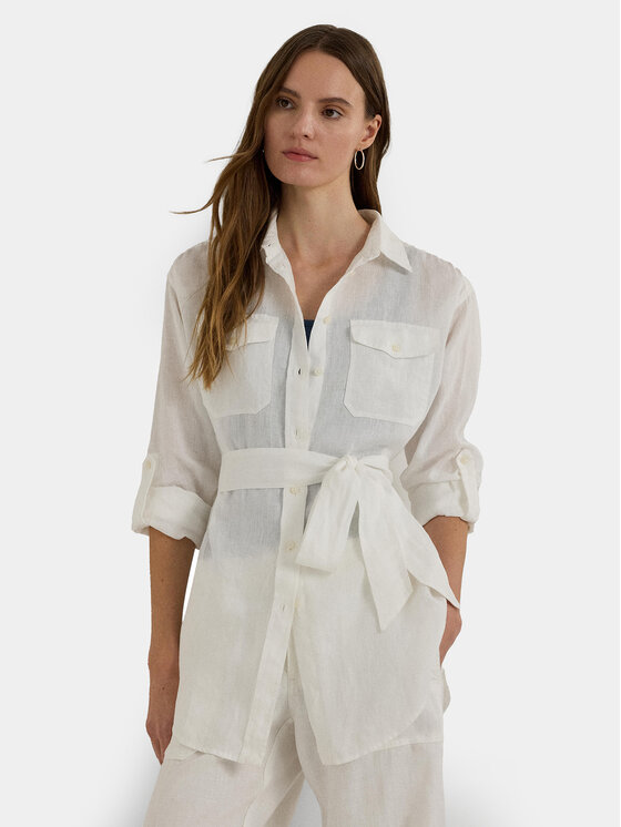 Lauren Ralph Lauren Košeľa 200786629001 Biela Relaxed Fit