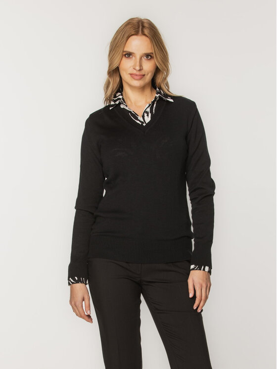 Willsoor Willsoor Sweter 88442 Czarny Regular Fit