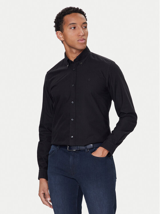 BOSS BOSS Krekls H-Roan 50544917 Melns Slim Fit