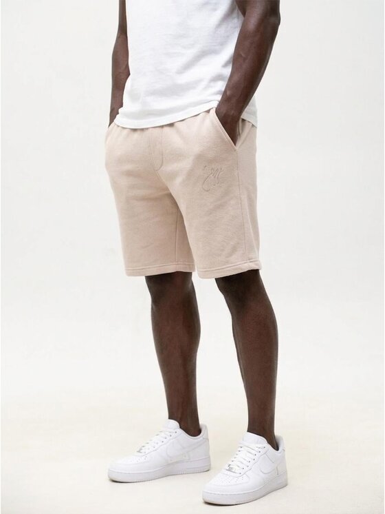 Jigga Wear Jigga Wear Szorty materiałowe Krótkie spodenki dresowe 131099 Beżowy Regular Fit
