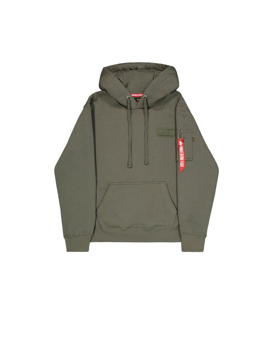 Alpha Industries Alpha Industries Mikina Back Print Hoodie Zelená Regular Fit