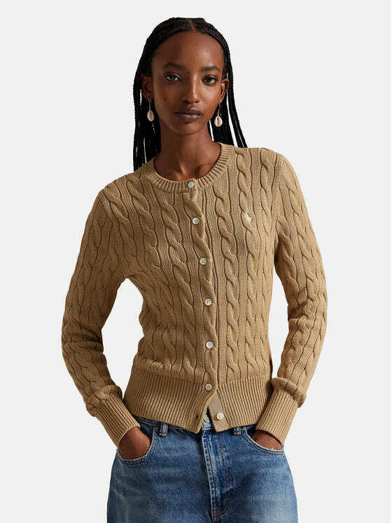 Polo Ralph Lauren Cardigan 211971868502 Bej Slim Fit