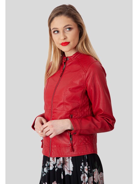Perso Perso Kurtka damska BLE910002F Czerwony Regular Fit
