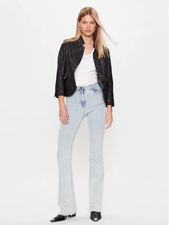Zadig&Voltaire Zadig&Voltaire Kurtka skórzana RWBL00019 Czarny Regular Fit
