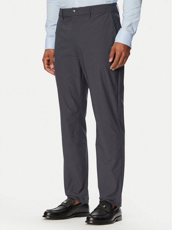 Calvin Klein Pantaloni din material LV04LB610G Bleumarin Slim Fit