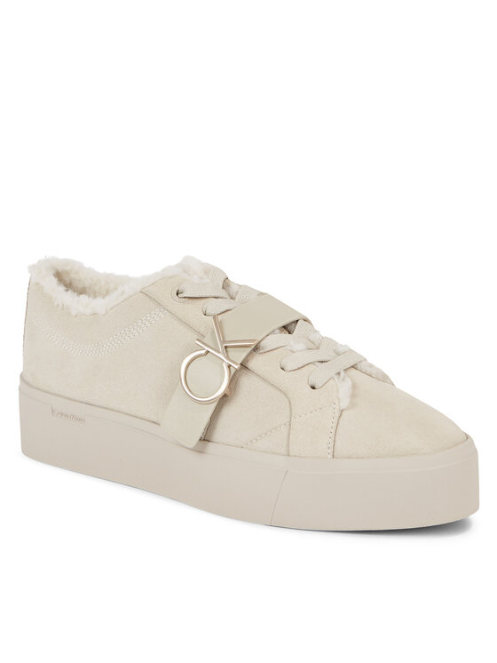 Calvin Klein Calvin Klein Sneakers Fltfrm Cupsole Lt W/Hw Sue Wl HW0HW01820 Beige