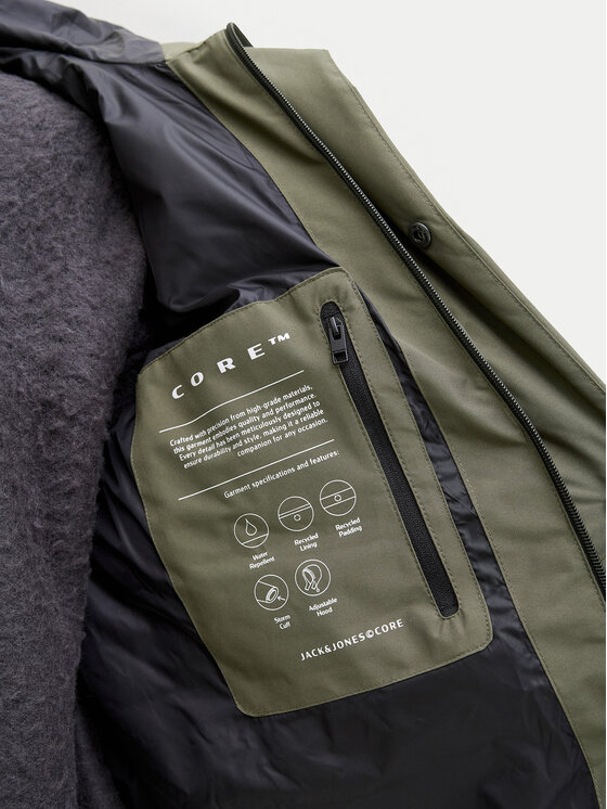 Jack & Jones Jack & Jones Télikabát Fusion 12288983 Zöld Relaxed Fit