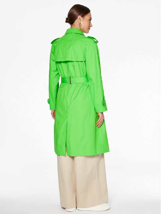 Tommy Hilfiger Tommy Hilfiger Trench WW0WW36960 Zelena Regular Fit