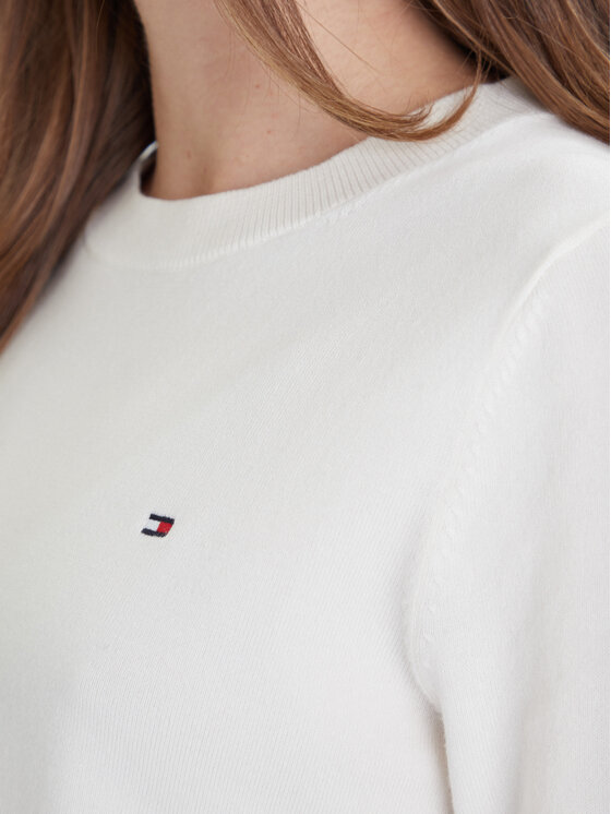 Tommy Hilfiger Tommy Hilfiger Kampsun WW0WW44984 Valge Regular Fit