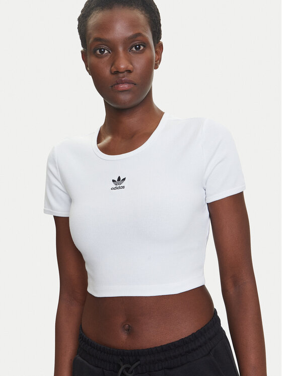 adidas adidas Tričko Essentials JC9026 Biela Slim Fit