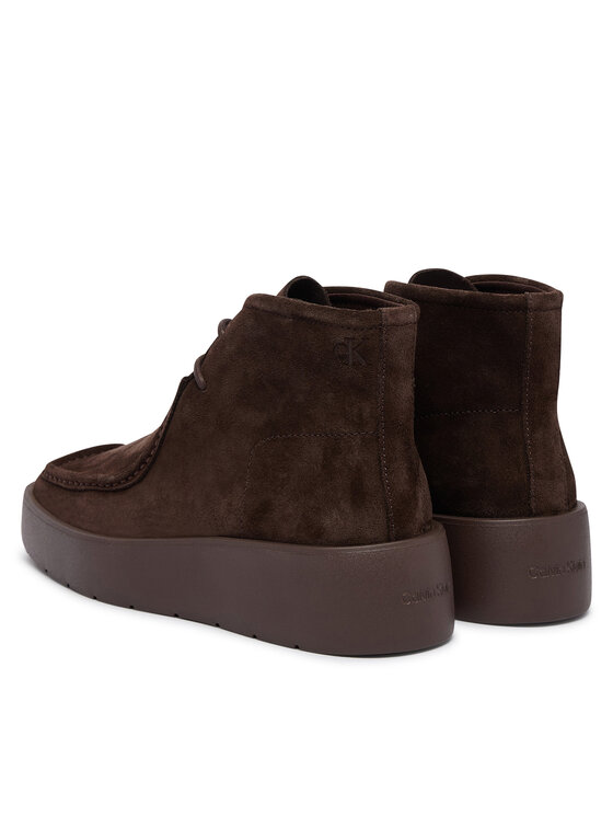 Calvin Klein Calvin Klein Auliniai batai Flatf Lace Up Apr Cut Boot HW0HW03273 Tamsiai ruda