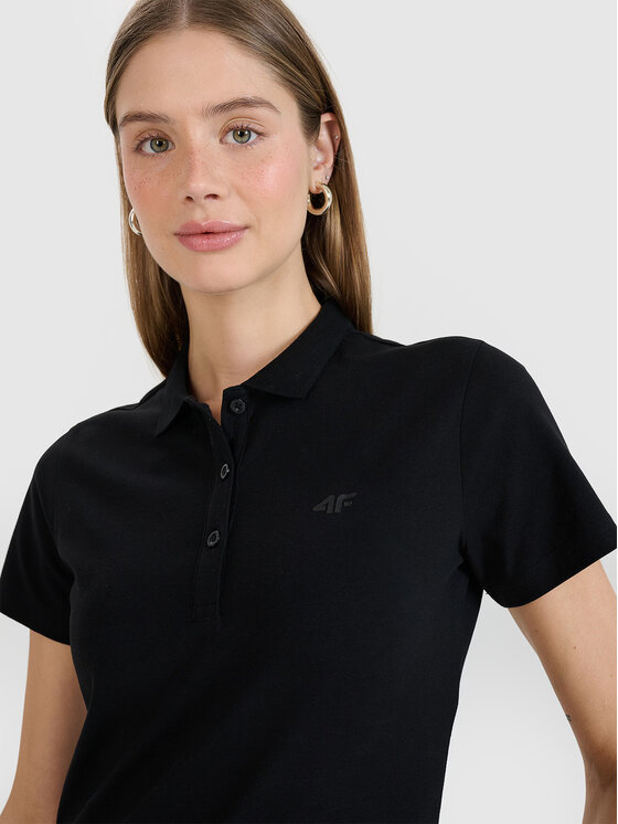 4F 4F Polo 4FWMM00TPTSF514-20S Μαύρο Slim Fit