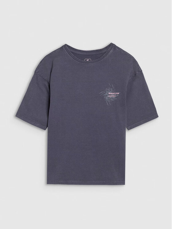 4F 4F T-Shirt 4FJWSS25TTSHF1853-22S Czarny Oversize