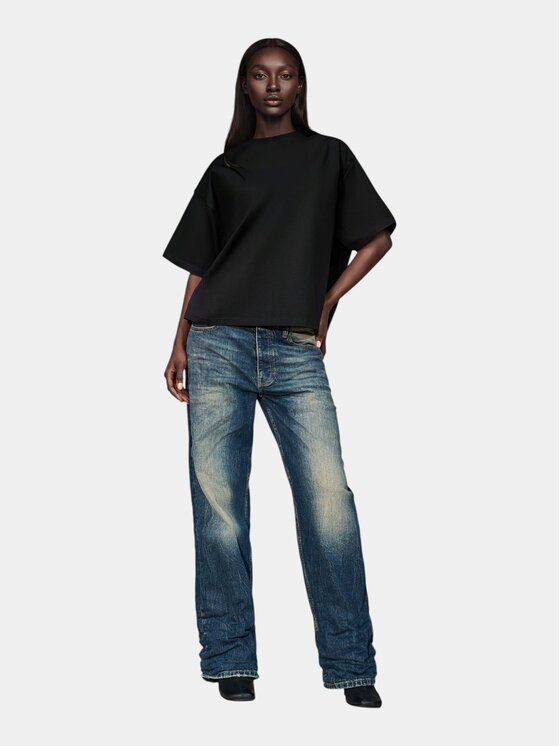 MADE BY SOCIETY MADE BY SOCIETY T-Shirt Tricou OUTPOST - T27321 Czarny Basic Fit