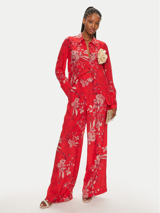 ViCOLO ViCOLO Hlače TB1274 Crvena Relaxed Fit