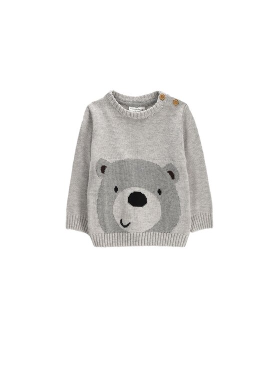 Coccodrillo Coccodrillo Sweter ZC6172101FBN-019 Szary Regular Fit