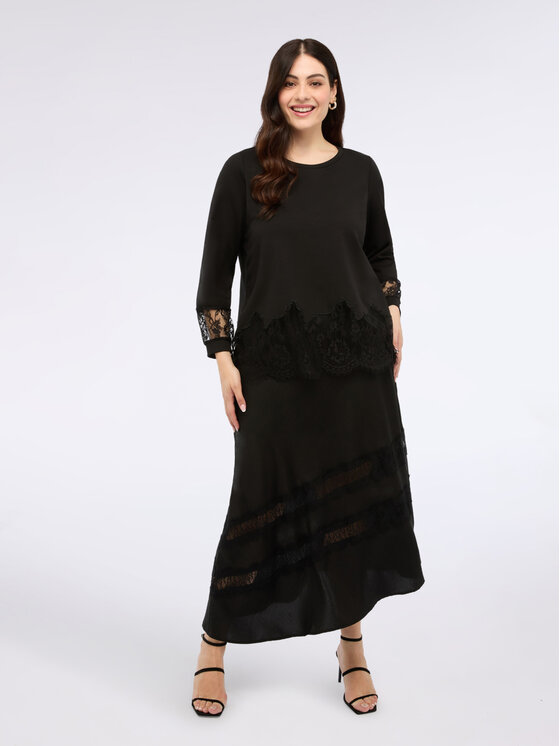 Fiorella Rubino Fiorella Rubino Bluza G844L008637N033 Czarny A-Line Fit