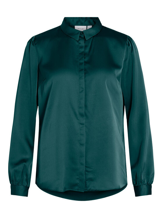 Vila Vila Camicia 14063320 Verde Regular Fit