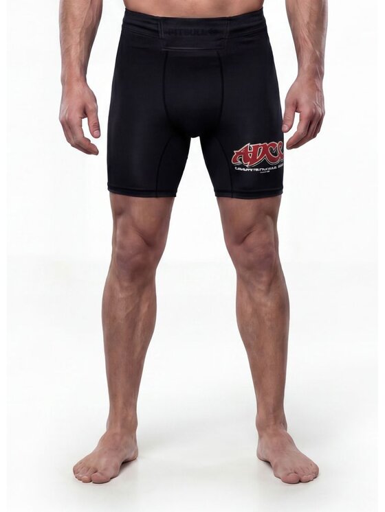 PITBULL PITBULL Szorty sportowe ADCC Czarny Regular Fit