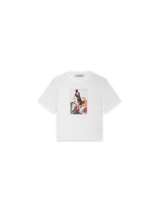 Trussardi Trussardi T-shirt G1326200269N001 Bianco Boxy Fit