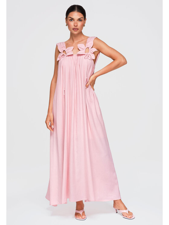 Ombre Ombre Sukienka letnia OW-DLR-E0014 Różowy Loose Fit