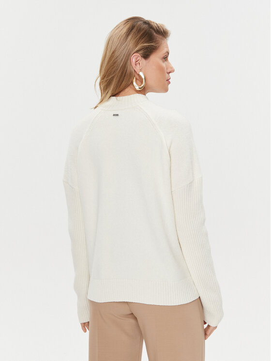 BOSS Boss Sweter Foltin 50501575 Écru Relaxed Fit