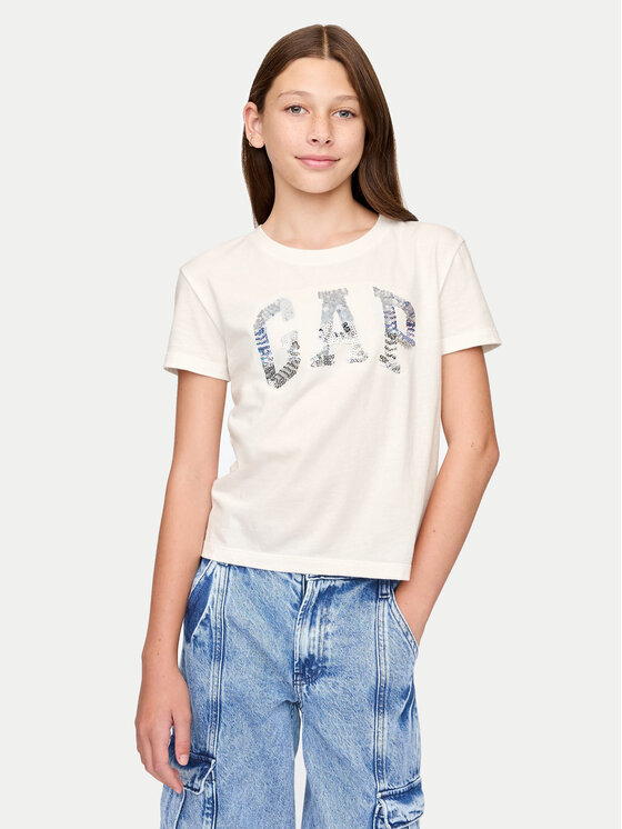 Gap T-krekls 628663 Balts Regular Fit