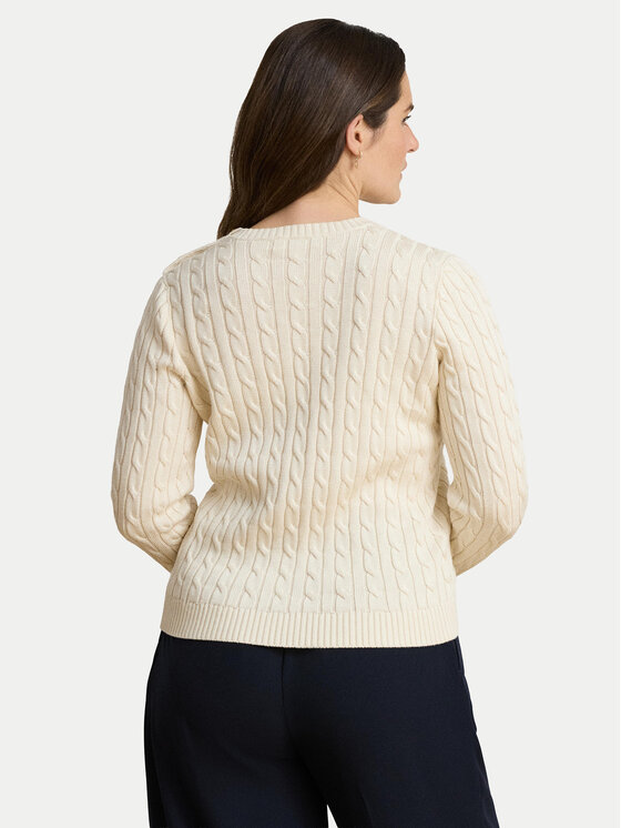 LAUREN RALPH LAUREN LAUREN RALPH LAUREN Sweter 200P14039003 Kremowy Regular Fit
