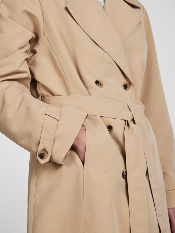 Pieces Pieces Trenčkot 17132310 Bež Regular Fit