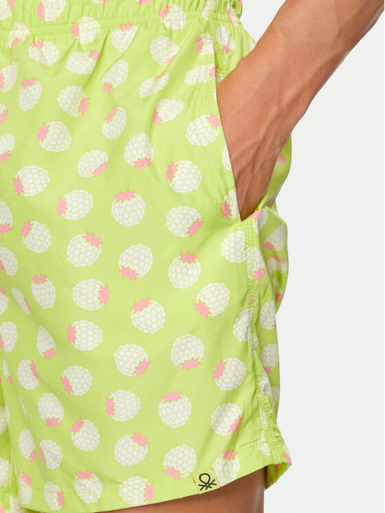 United Colors Of Benetton United Colors Of Benetton Szorty kąpielowe 54MX6X00R Zielony Regular Fit