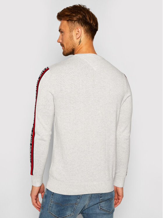 Tommy Jeans Megztinis Sleeve Tape DM0DM09464 Pilka Regular Fit • Modivo.lt