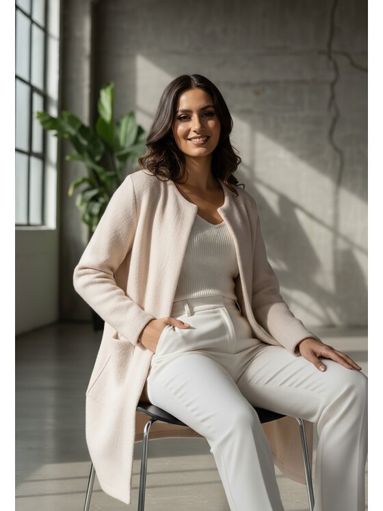 FIGL FIGL Ζακέτα M1252 Μπεζ Regular Fit