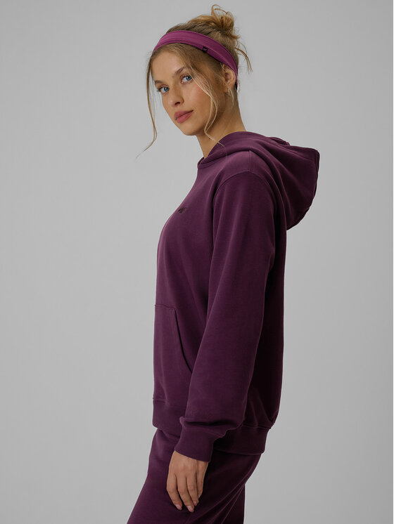 4F 4F Bluza BASIC+ Fioletowy Relaxed Fit